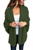 Sexy Olive Chunky Knit Open Front Dolman Cardigan